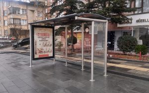 Stainless Steel Bus Shelter — product photograph