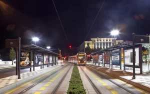 Steel Single-Sided Tram Shelter — gallery photograph